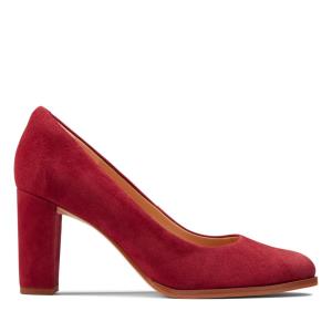 Red Clarks Kaylin Cara 2 Women's Heels Shoes | CLK281VZX