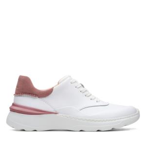 White Rose Clarks Sprint Lite Lace Women's Sneakers | CLK587YGU